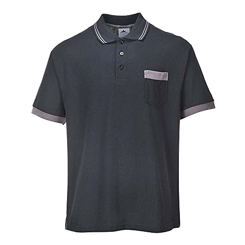 Portwest Portwest Texo Kontrast Polo-Shirt, Größe: XS, Farbe: Schwarz, TX20BKRXS von Portwest