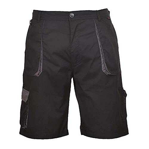 Portwest Portwest Texo Kontrast-Shorts, Größe: S, Farbe: Schwarz, TX14BKRS von Portwest