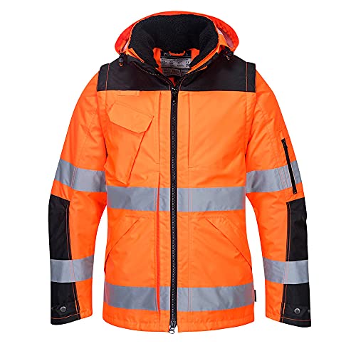 Portwest Professionelle 3-in-1 hochsichtbare Jacke, Farbe: Orange/Schwarz, Größe: XXL, C469OBRXXL von Portwest
