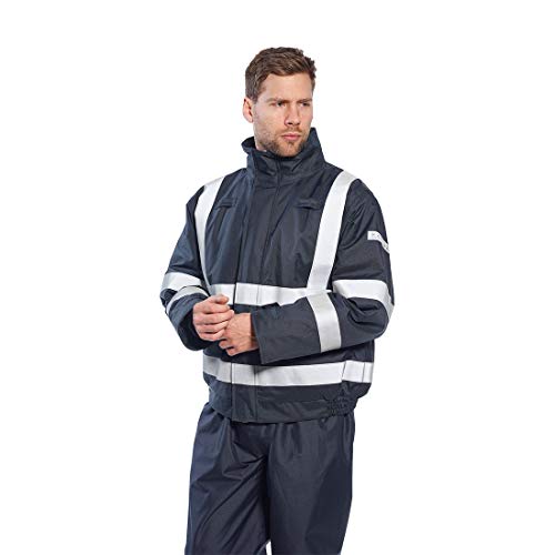 Portwest S783 Bizflame FR Flammhemmende, reflektierende Sicherheits-Bomberjacke, Marineblau, Größe 4XL von Portwest