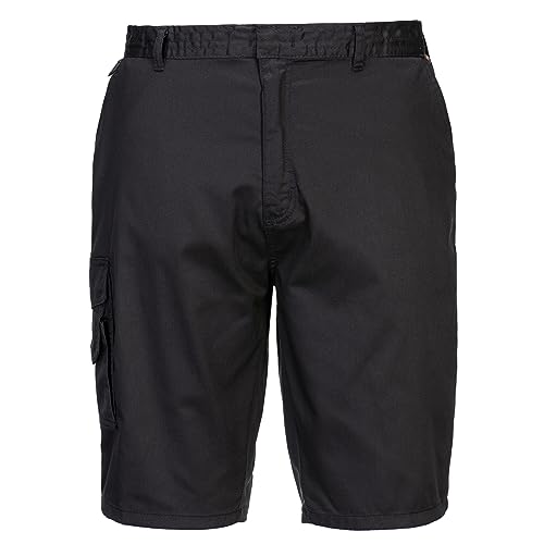 Portwest S790 Herren Hochleistungs-Komfort-Kampf-Cargo-Arbeitsshorts Schwarz, XXL von Portwest