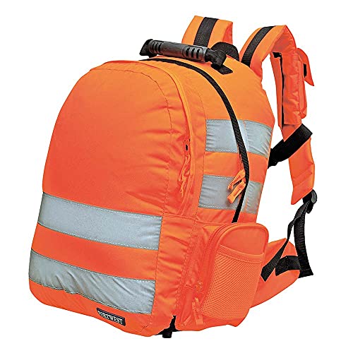 Portwest Schnellverschluss-Warnschutz-Rucksack, Größe: Einheitsgröße, Farbe: Orange, B904ORR von Portwest