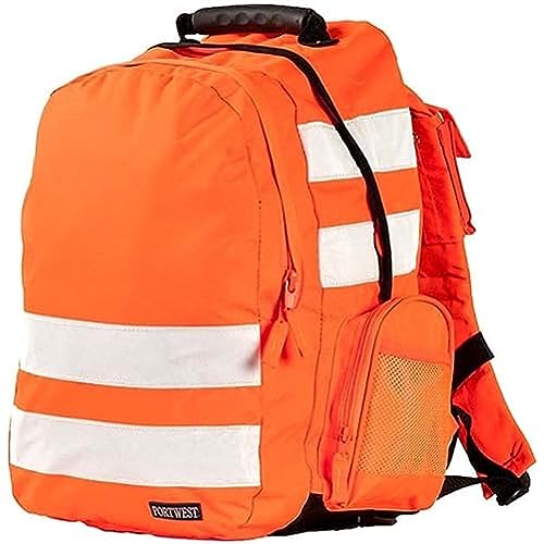 Portwest Standard Warnschutz-Rucksack , Größe: Einheitsgröße, Farbe: Orange, B905ORR von Portwest