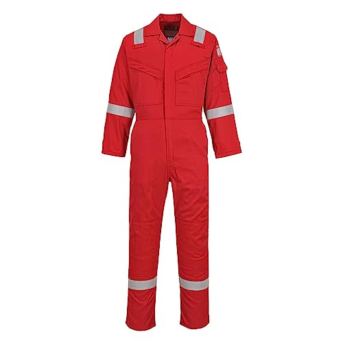 Portwest Superleichter, antistatischer Overall 210g, Größe: L, Farbe: Rot, FR21RERL von Portwest