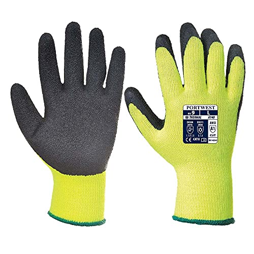 Portwest Thermo Grip Handschuh, Größe: S, Farbe: Schwarz, A140BKRS von Portwest