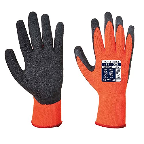 Portwest Thermo Grip Handschuh, Größe: XL, Farbe: Orange/Schwarz, A140ORBXL von Portwest