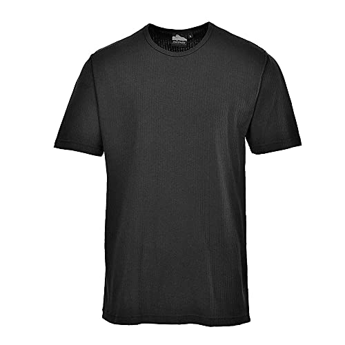 Portwest Thermo-T-Shirt, kurzärmelig, Unisex, Schwarz, XXL von Portwest