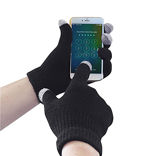 Portwest Touchscreen-Strickhandschuh, Farbe: Schwarz, Größe: S/M, GL16BKRS/M von Portwest