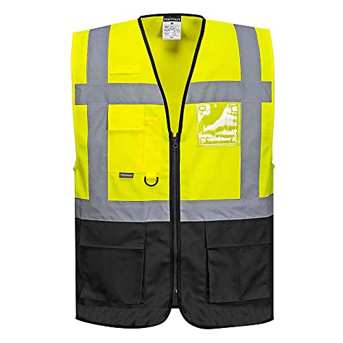 Portwest Herren C476ybrl Warschau Executive Weste, gelb/schwarz, L EU von Portwest