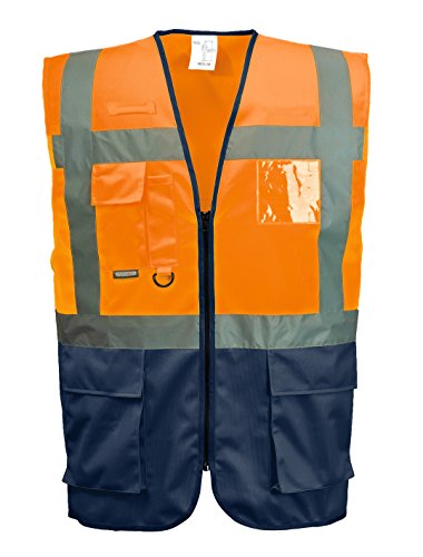 Portwest WARSCHAU EXEKUTIV WESTE, Größe: M, Farbe: Orange/Marine, C476ONRM Portwest WARSCHAU EXEKUTIV WESTE, Größe: M, Farbe: Orange/Marine, C476ONRM von Portwest
