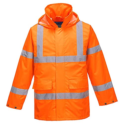 Portwest Warnschutz-Jacke "Lite Traffic", Größe: XXXL, Farbe: Orange, S160ORRXXXL von Portwest