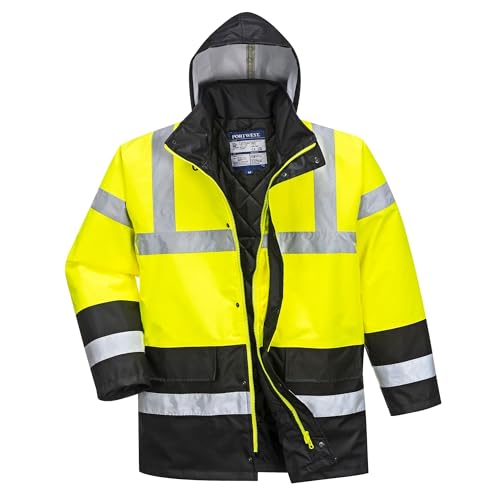 Portwest Warnschutz Kontrast Traffic-Jacke, Größe: XL, Farbe: Gelb/Schwarz, S466YBRXL von Portwest