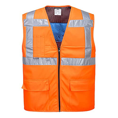 Portwest Warnschutz-Kühlweste, Größe: S/M, Farbe: Orange, CV02ORRS/M Portwest Warnschutz-Kühlweste, Größe: S/M, Farbe: Orange, CV02ORRS/M von Portwest