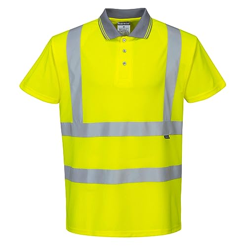 Portwest Warnschutz Kurzarm Polo Shirt, Größe: 4XL, Farbe: Gelb, S477YER4XL von Portwest