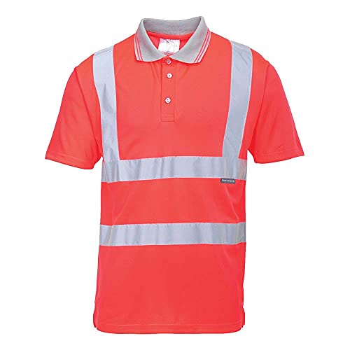 Portwest Warnschutz Kurzarm Polo Shirt, Größe: L, Farbe: Rot, S477RERL von Portwest