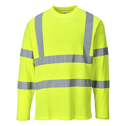 Portwest Warnschutz Langarm T-Shirt, Größe: L, Farbe: Gelb, S278YERL von Portwest