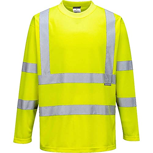 Portwest Warnschutz Langarm-T-Shirt , Größe: L, Farbe: Gelb, S178YERL von Portwest