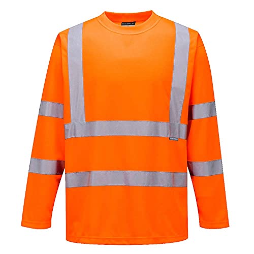 Portwest Warnschutz Langarm-T-Shirt , Größe: L, Farbe: Orange, S178ORRL von Portwest