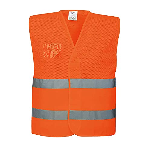 Portwest Warnschutz-Netz Weste, Größe: L/XL, Farbe: Orange, C494ORRL/XL von Portwest