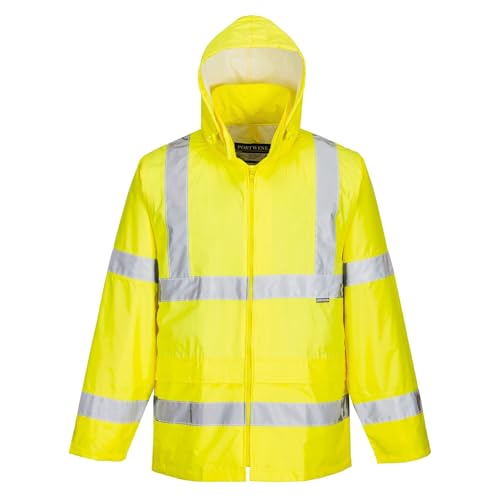 Portwest Warnschutz-Regenjacke, Größe: 4XL, Farbe: Gelb, H440YER4XL von Portwest
