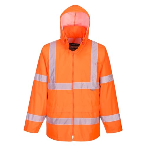 Portwest Warnschutz-Regenjacke, Größe: M, Farbe: Orange, H440ORRM von Portwest