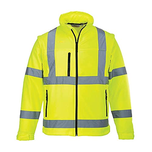 Portwest Warnschutz-Softshell-Jacke (3L), Größe: XS, Farbe: Gelb, S428YERXS von Portwest