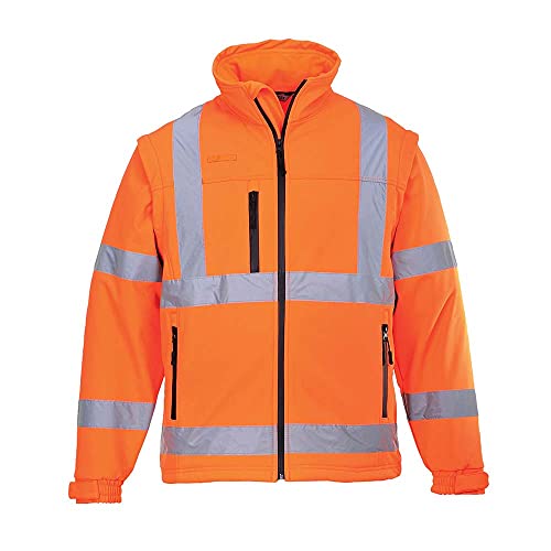 Portwest Warnschutz-Softshell-Jacke (3L), Größe: XS, Farbe: Orange, S428ORRXS von Portwest