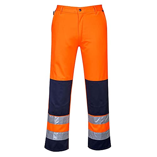 Portwest Warnschutzbundhose Sevilla, Größe: M, Farbe: Orange/Marine, TX71ONRM von Portwest