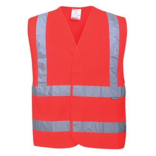 Portwest Warnschutzweste mit doppeltem Reflexband, Größe: XX/3X, Farbe: Rot, C470RERXX/3X Portwest Warnschutzweste mit doppeltem Reflexband, Größe: XX/3X, Farbe: Rot, C470RERXX/3X von Portwest