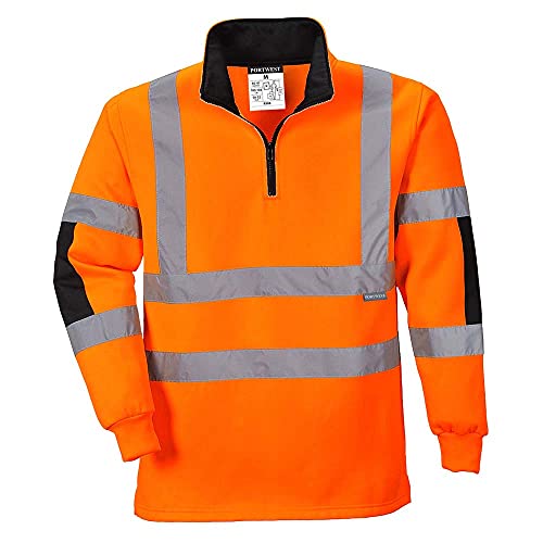 Portwest Xenon Rugby Shirt, Größe: XS, Farbe: Orange, B308ORRXS von Portwest