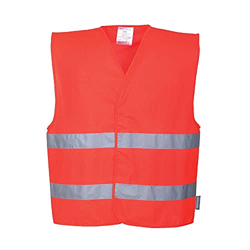 Portwest Zwei Reflex-Streifen Warnschutzweste, Größe: XX/3X, Farbe: Rot, C474RERXX/3X Portwest Zwei Reflex-Streifen Warnschutzweste, Größe: XX/3X, Farbe: Rot, C474RERXX/3X von Portwest