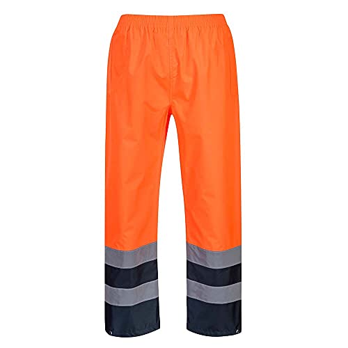 Portwest Zweifarbige Warnschutz-Hose, Größe: XL, Farbe: Orange, S486ORRXL von Portwest