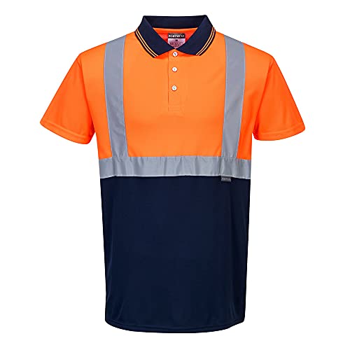 Portwest Zweifarbiges Polo Shirt, Größe: L, Farbe: Orange/Marine, S479ONRL von Portwest