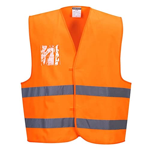 Portwest c475orrs/M Warnweste, Dual ID Holder, Regular, Small/Medium, Orange Portwest c475orrs/M Warnweste, Dual ID Holder, Regular, Small/Medium, Orange von Portwest