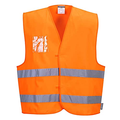 Portwest c475orrxx/3 x Warnweste, Dual ID Holder, Regular, XXL/3 X Große, orange Portwest c475orrxx/3 x Warnweste, Dual ID Holder, Regular, XXL/3 X Große, orange von Portwest