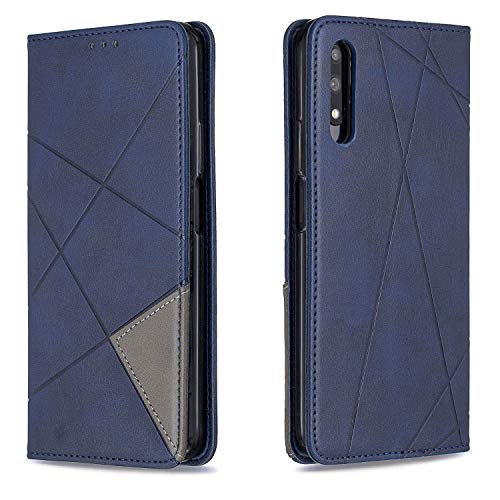 Posanter Kompatibel mit Huawei Honor 9X/ 9X Pro Hülle, Leder Brieftasche Flip Handytasche Schutzhülle Klapphülle, 360 Grad TPU Stoßfest Leder Hülle mit [Magnetisch, Kartenfach, Standfunktion] (Blau) von Posanter