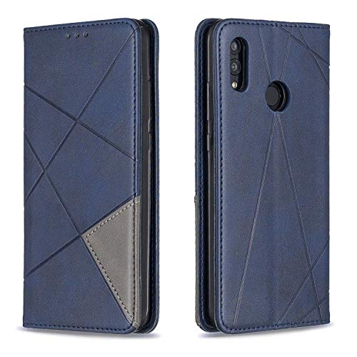 Posanter Kompatibel mit Huawei P Smart 2019/Honor 10 Lite Hülle, Leder Brieftasche Flip Handytasche Schutzhülle, 360 Grad TPU Stoßfest Leder Hülle mit [Magnetisch, Kartenfach, Standfunktion] (Blau) von Posanter