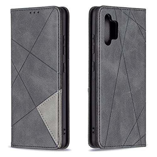 Posanter Kompatibel mit Samsung Galaxy A32 4G Hülle, Leder Brieftasche Flip Handytasche Schutzhülle Klapphülle, 360 Grad TPU Stoßfest Leder Hülle mit [Magnetisch, Kartenfach, Standfunktion] (Schwarz) von Posanter