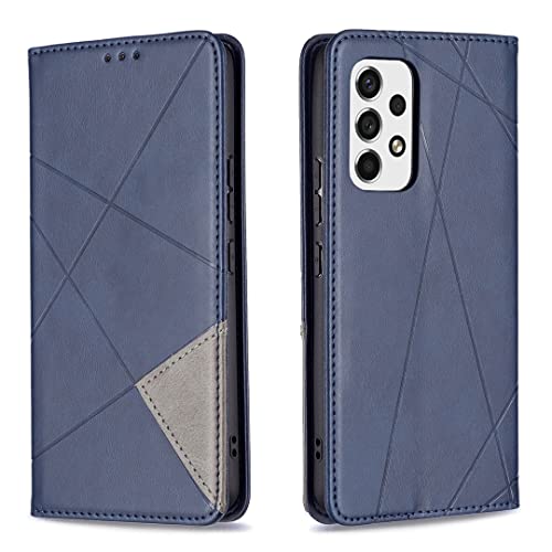 Posanter Kompatibel mit Samsung Galaxy A53 5G Hülle, Leder Brieftasche Flip Handytasche Schutzhülle Klapphülle, 360 Grad TPU Stoßfest Leder Hülle mit [Magnetisch, Kartenfach, Standfunktion] (Blau) von Posanter