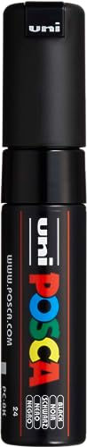 POSCA 182699 - POSCA Marker mit breiter Keilspitze, PC-8K, schwarz, 1 Stück von Uni-Ball