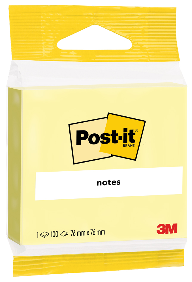 3M Post-it Notes Haftnotizen, 76 x 76 mm, gelb, Blister von Post-It