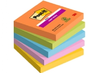 Post-It 7100258933, Quadratisch, Blau, Grün, Orange, Pink, Gelb, Papier, 76 mm, 76 mm, 90 Blätter von Post-It