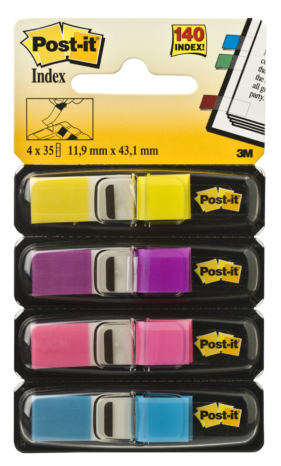 Post-it Haftmarker Index Mini, 11,9 x 43,2 mm, 4-farbig von Post-It