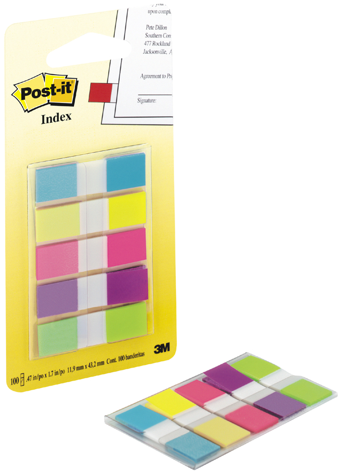Post-it Haftmarker Index Mini, 11,9 x 43,2 mm, 5-farbig von Post-It