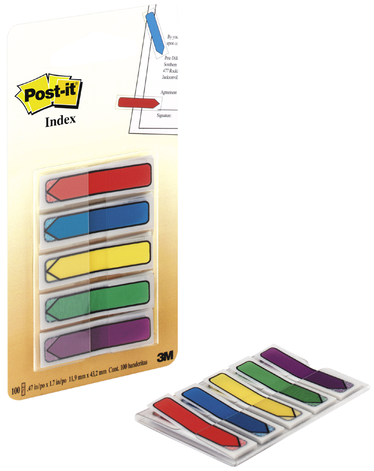 Post-it Haftmarker Index Pfeile, 11,9 x 43,2 mm, 5-farbig von Post-It