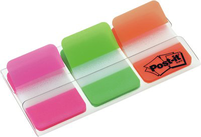 Post-it Haftmarker Index Strong, 25,4 x 38 mm, 3-farbig von Post-It