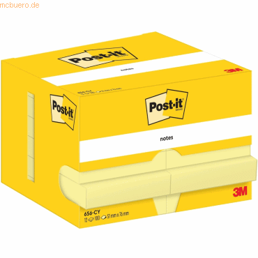 Post-it Haftnotiz Notes 51x76mm 70g/qm 100 Blatt gelb VE=12 Blöcke Post-it Haftnotiz Notes 51x76mm 70g/qm 100 Blatt gelb VE=12 Blöcke von Post-It