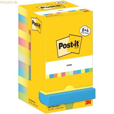 Post-it Haftnotiz Notes Energetic Collection 76x76mm 100 Blatt sortier Post-it Haftnotiz Notes Energetic Collection 76x76mm 100 Blatt sortier von Post-It