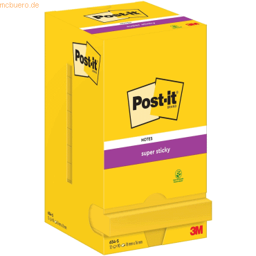 Post-it Haftnotiz Super Sticky Notes 76x76mm 74 g/qm 90 Blatt narzisse Post-it Haftnotiz Super Sticky Notes 76x76mm 74 g/qm 90 Blatt narzisse von Post-It