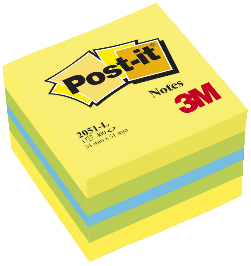 Post-it Haftnotiz-Würfel Mini, 51 x 51 mm, gelbtöne/blau Post-it Haftnotiz-Würfel Mini, 51 x 51 mm, gelbtöne/blau von Post-It